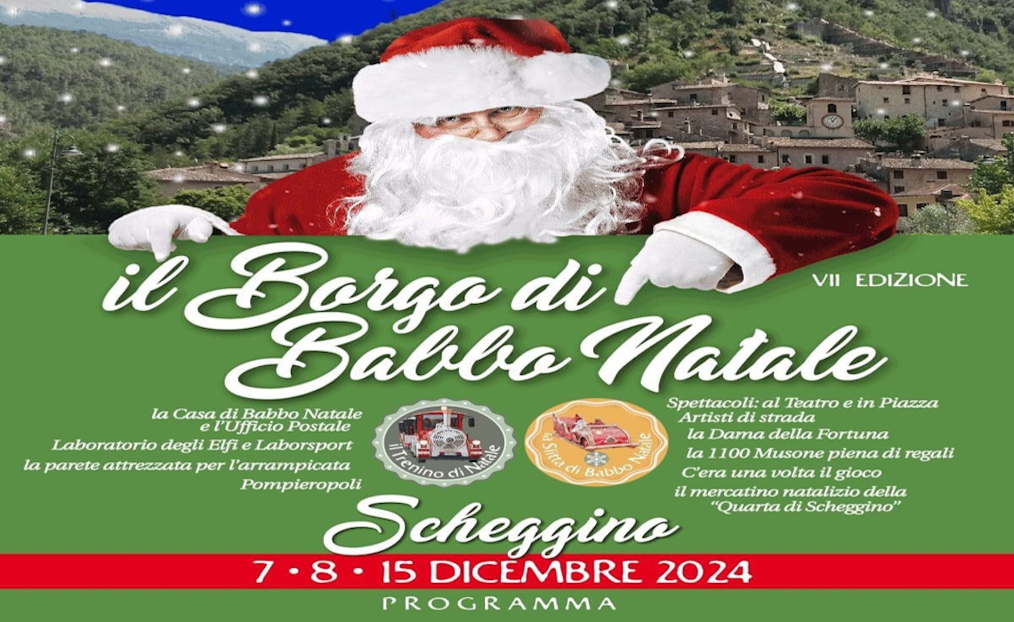 playbill Il Borgo di Babbo Natale 2024 a Scheggino - Scheggino